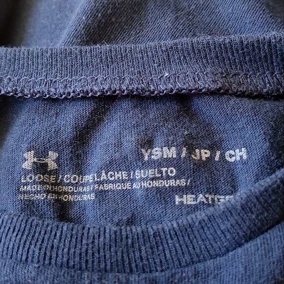 Under Armour HeatGear Loose Project Rock Brahma Bull T-Shirt Girls Size Small - Picture 3 of 3